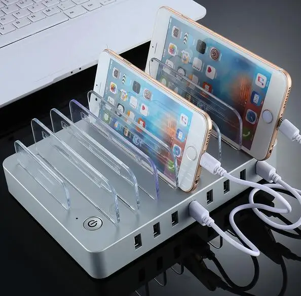 Universal 5V usb charger 8 port USB charging dock station multi port stand mobile phone adapter for Iphone 6 7 xiaomi smartphone