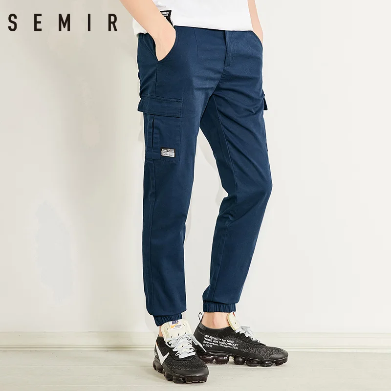 SEMIR Мужские штаны для отдыха мужские однотонные хлопковые брюки 2018 летние новые