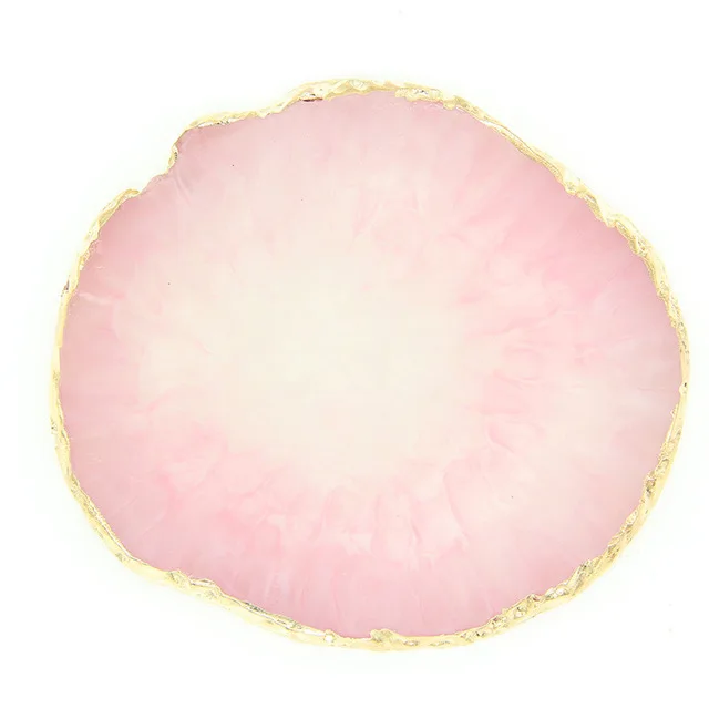 pink Полимерный поднос для хранения крашеных палитр, ювелирный дисплей, тарелка, ожерелье, кольцо, серьги, поднос, креативный органайзер для украшения - Цвет: pink