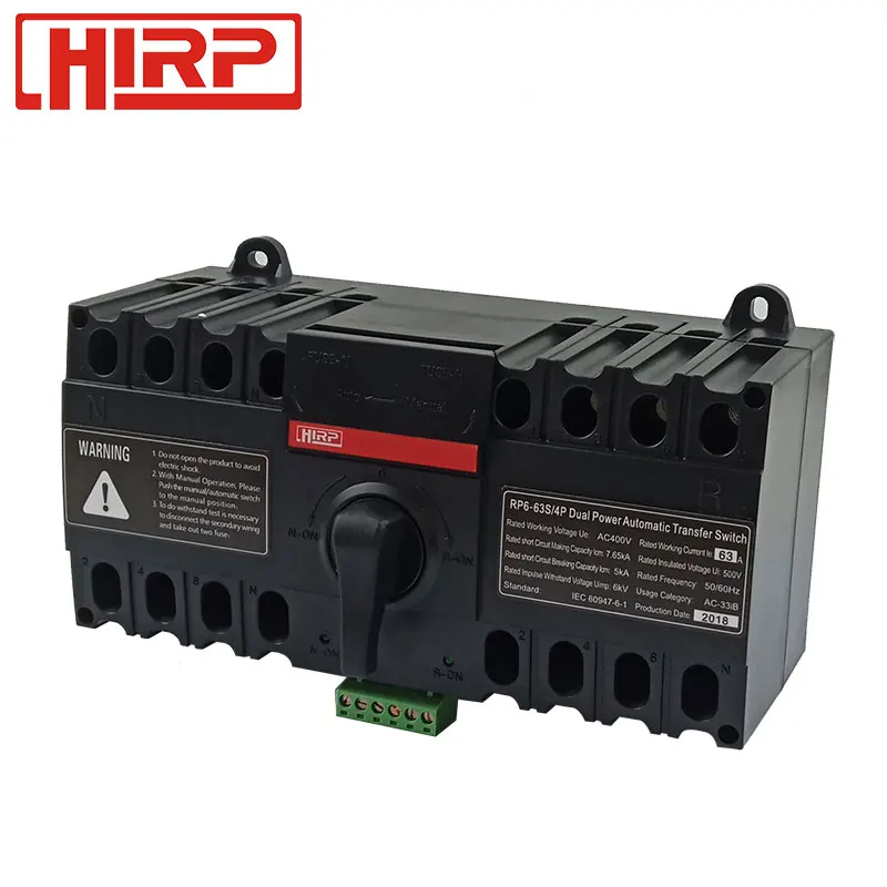 4P 63A 220V автоматический переключатель АТС для генератора
