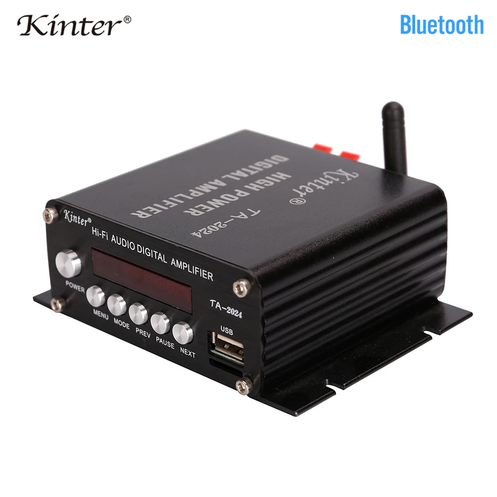 Kinter TA 2024 для bluetooth hifi цифровой усилитель мощности класса T аудио 2.0CH tda2024 20 W с USB TF