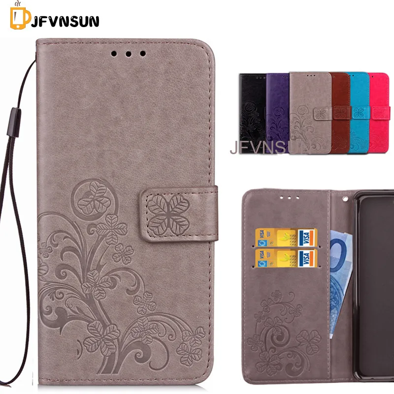 Jfvnsun для Huawei Honor 5X Новый Leaf Clover цветочным узором тиснения Бумажник Стенд телефон
