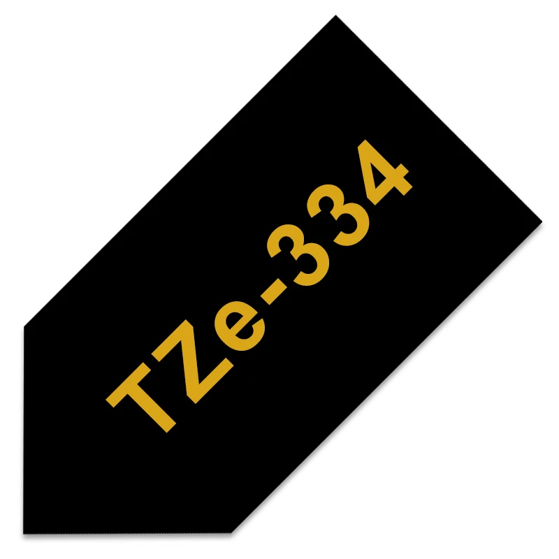 gold on black TZe-231 ленты для этикеток для Brother P-touch 12 мм лента 1 шт. TZe 231 черная на белом tze Лента совместима с Brother PTH100 PTD210 - Цвет: gold on black