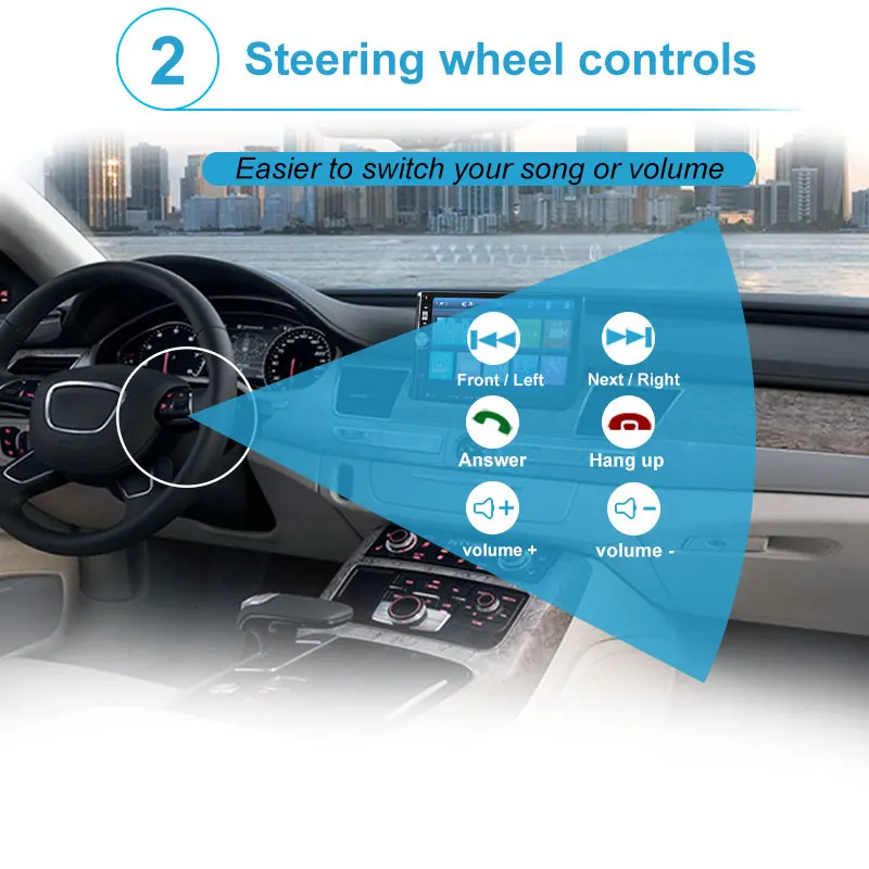 Автомагнитола 2 Din 7 &quotHD мультимедийный плеер 2DIN сенсорный экран автомагнитола