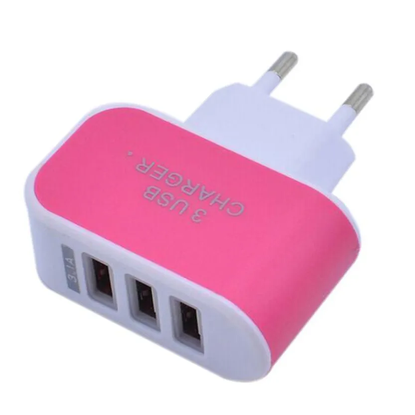 Настенное дорожное зарядное устройство переменного тока с тройным USB портом 3 1 а