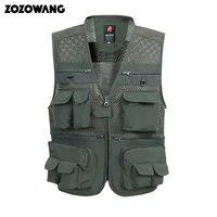 summer mesh vest for men spring autumn male casual thin breathable multi pocket waistcoat mens baggy 5xl vest with many pocket
