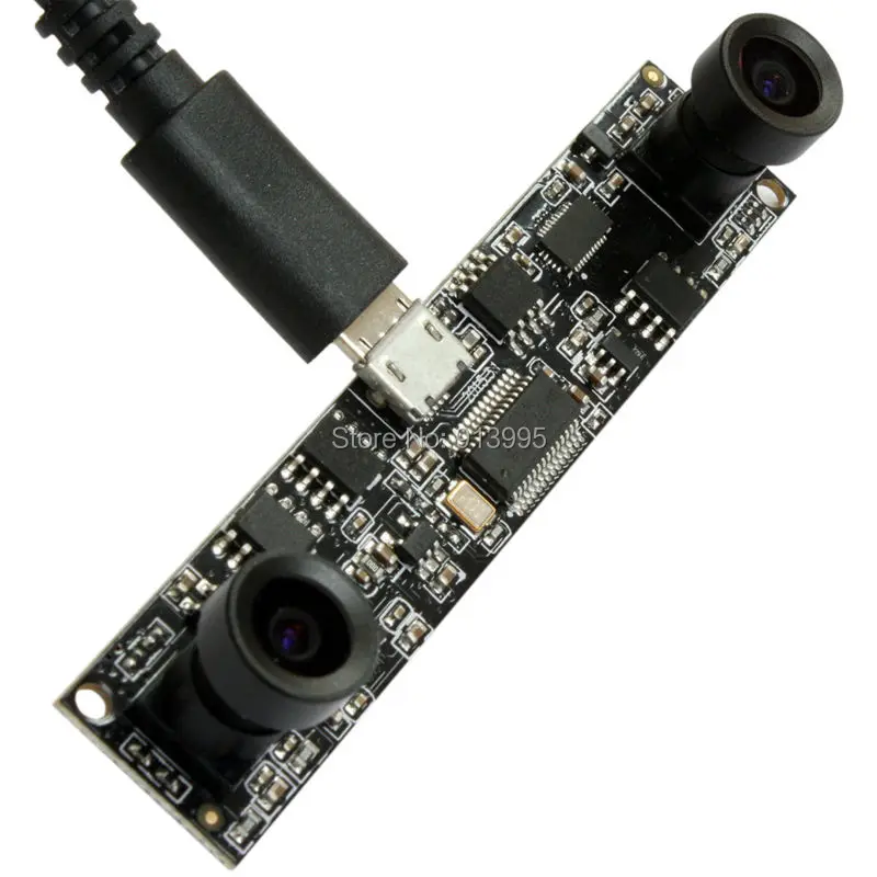 ELP 1MP Usb модуль камеры с двойным объективом 90 градусов для Andoid Linux Windows используется