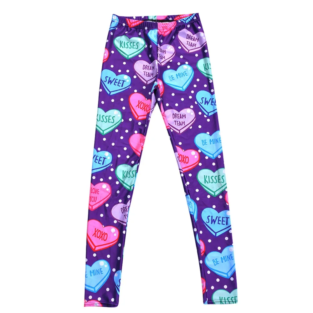 

Elastic Casual Pants 3D Digital Printing Purple color of love Pattern Women Leggings 7 sizes Fitness Clothing Free Shipping