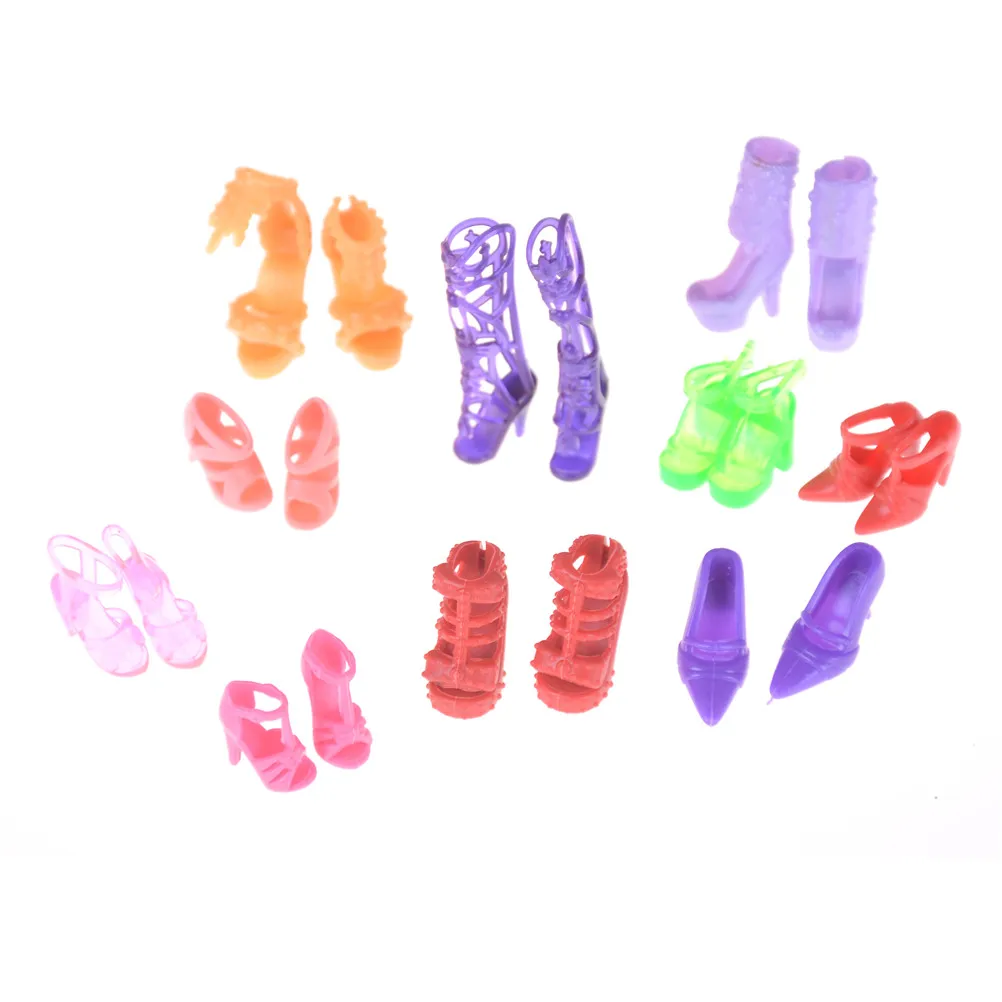 10 пар разноцветные босоножки на высоком каблуке|Куклы| |