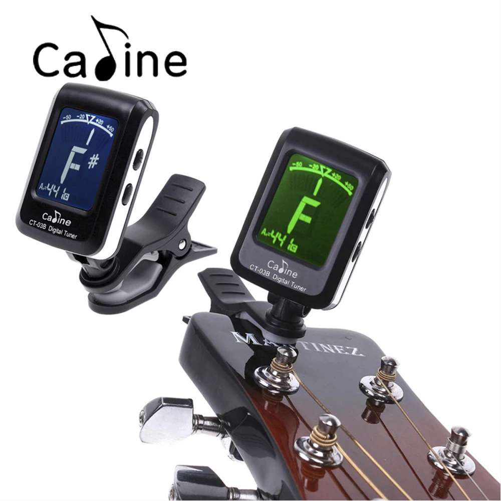 Высокое качество 360 градусов Поворотный Подсветка Гитары тюнер ЖК-дисплей Clip-On