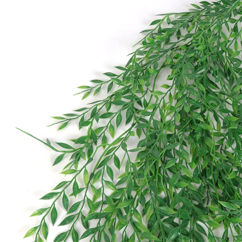 Искусственные цветы из ротанга 55 см искусственные листья настенный зеленый