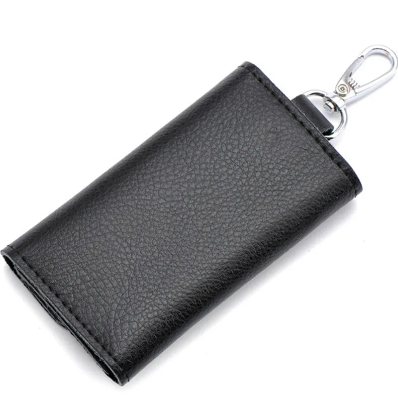 Кожаный держатель для ключей унисекс визиток органайзер домохозяек кошелек