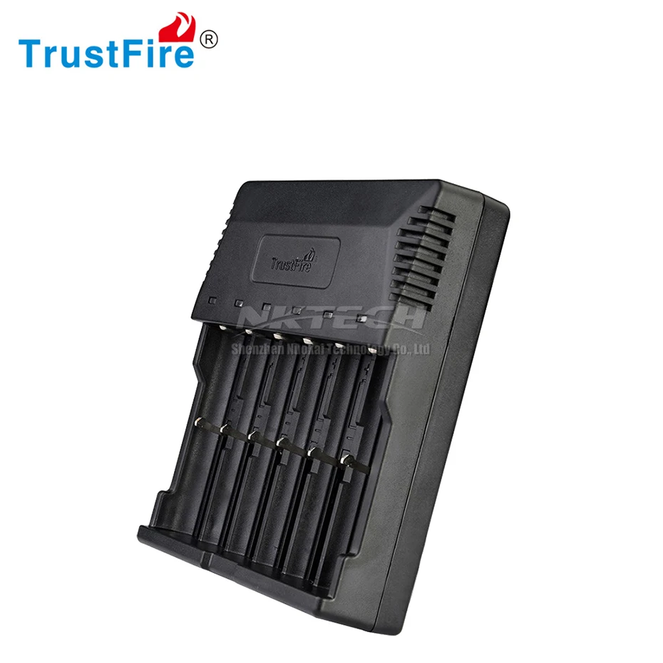 Умное быстрое зарядное устройство для аккумуляторов TR 012 TrustFire с 6 слотами LCD 18650
