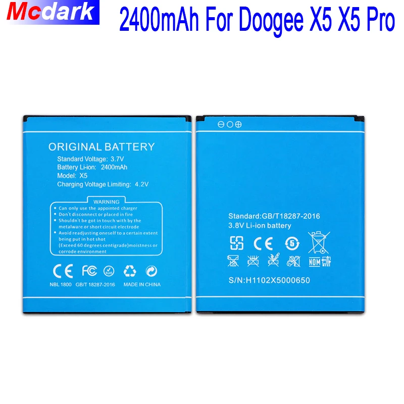 Аккумулятор 2400 мАч Для Doogee X5 X5S Pro аккумулятор высокого качества|battery for doogee|battery