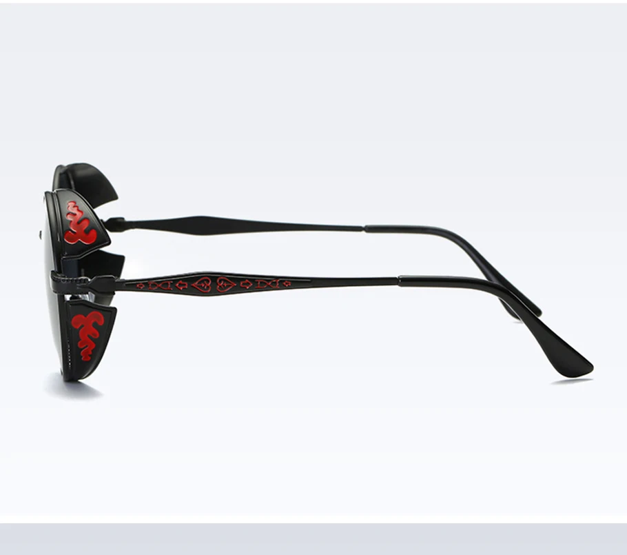 

Fashion Retro Vintage Metallic Gothic Steampunk Sunglasses For Mens Womens Mirrored Polarized Round Sunglasses Gafas de Sol