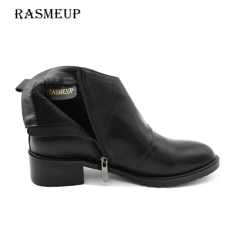 RASMEUP/распродажа женские ботинки Челси с вышитыми цветами модная кожаная обувь на