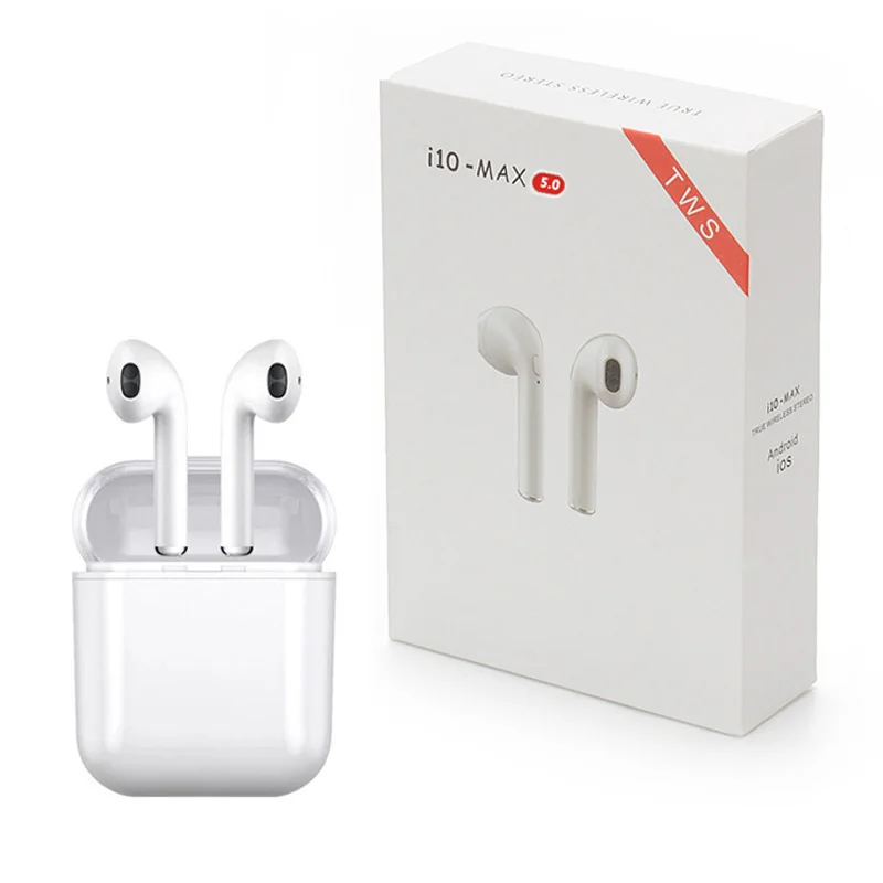 I10 Max TWS Bluetooth наушники, мини беспроводные невидимые наушники стерео гарнитура с зарядным устройством для IOS Android PK i9s i11 i12