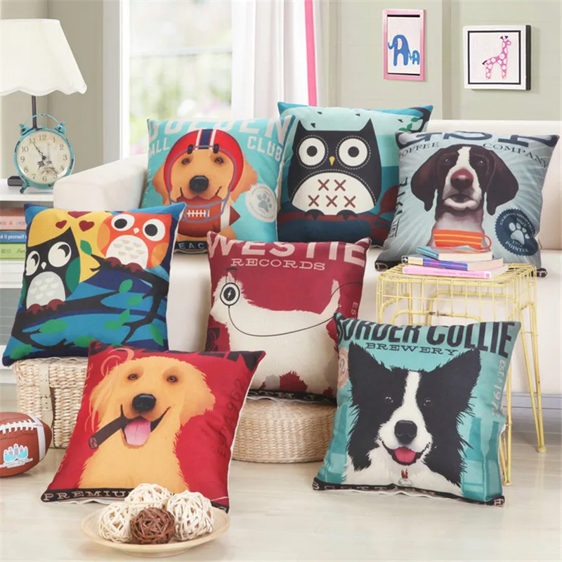 Чехол для подушки из полиэстера с изображением бульдога французский чехол