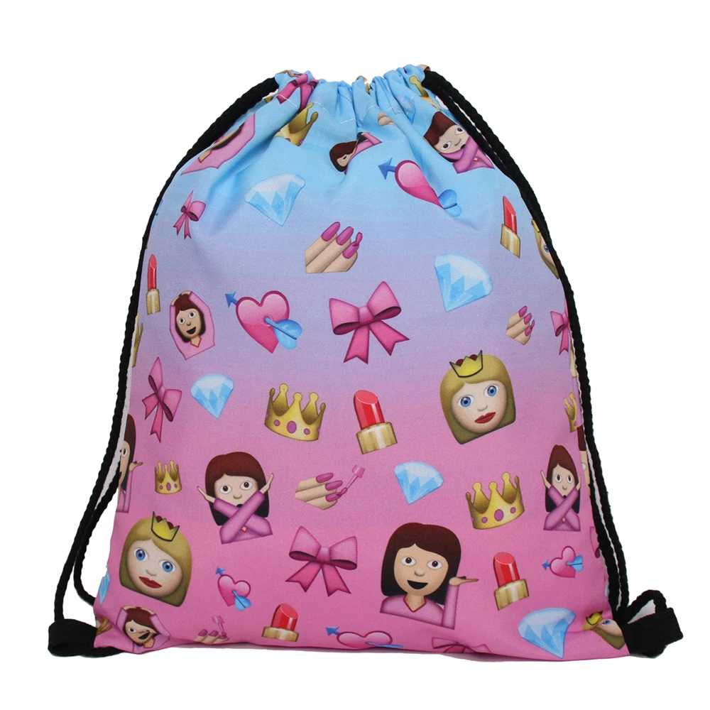 Deanfun Emoji Рюкзак 2017 Новые Моды для Женщин Рюкзаки 3D Печати Мешки Drawstring Сумка Для