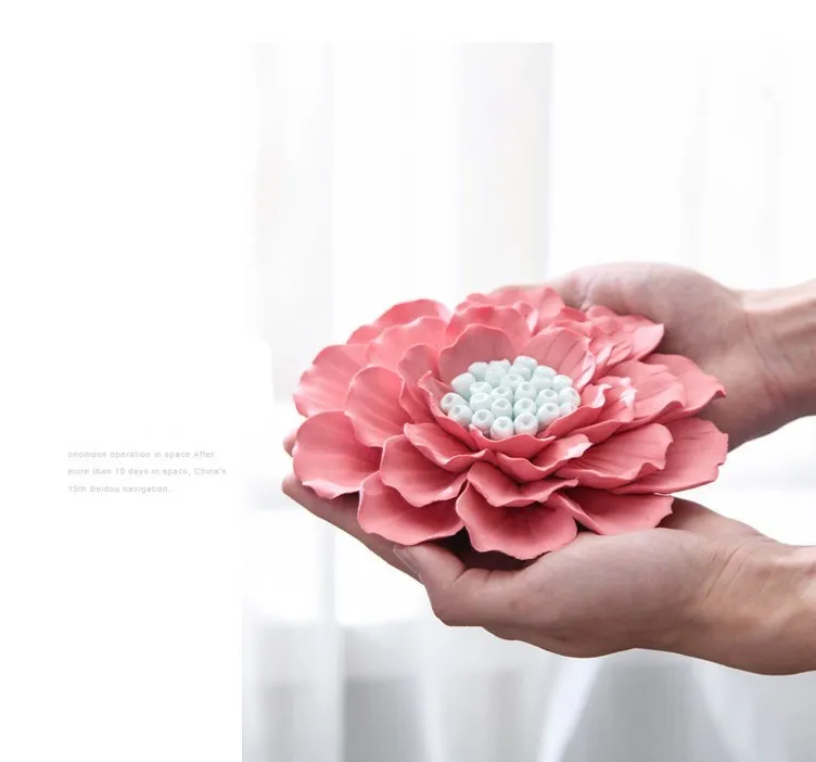 3D керамическое украшение на стену подвесной крючок Декор цветок Kapok фон для