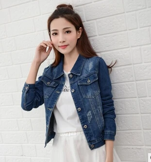 Denim Jacket Women Short Jeans Overcoat Ladies Jackets Tops cowboy jacket Collar Slim White Black High Quality | Женская одежда