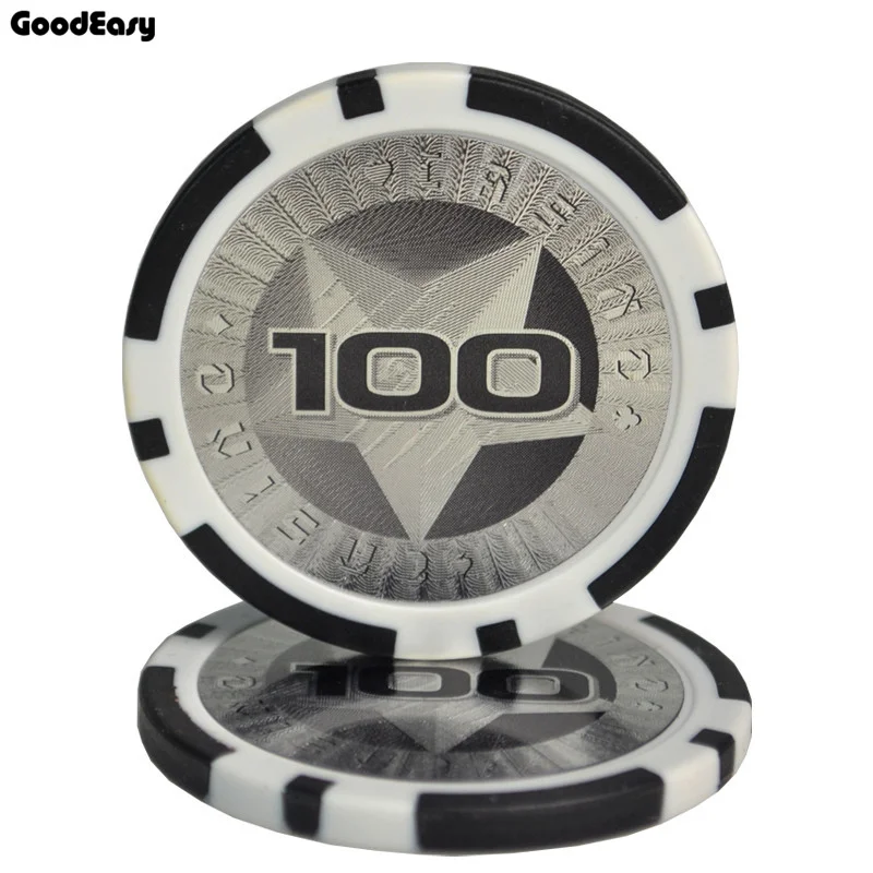 100 5 шт./компл. мульти-col 11,5g ABS железа внутри Casino Chips в форме фишек Казино холдем Монте Карло для покера покерных фишек казино аксессуары - Цвет: 100