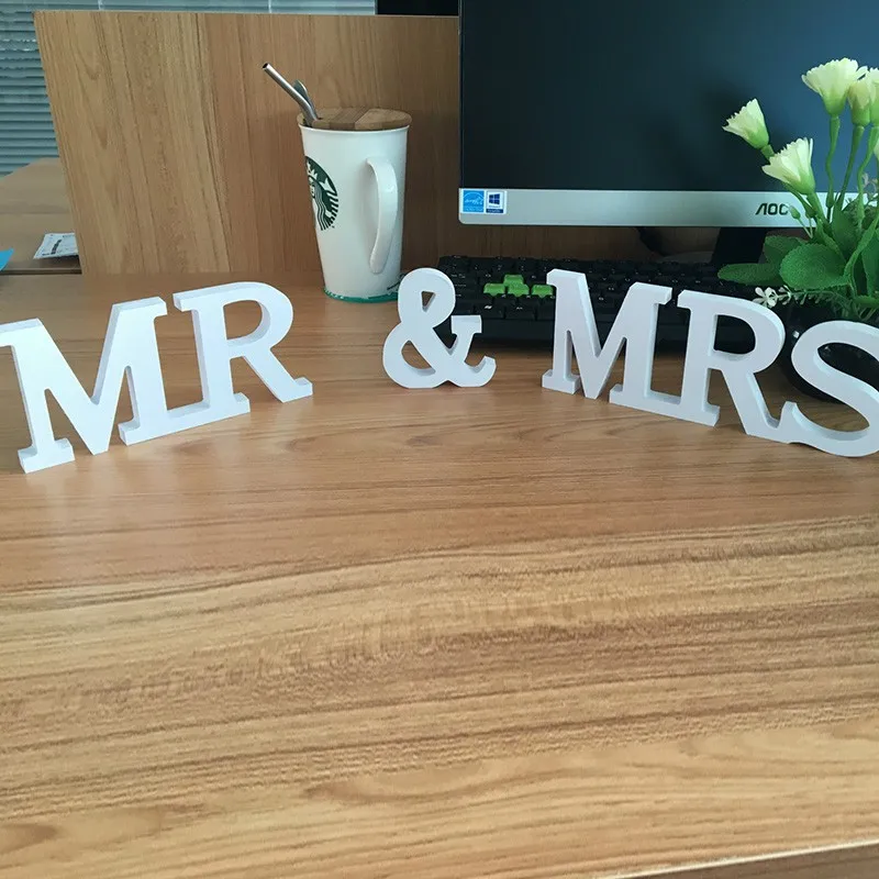 Свадебные знаки MR &amp MRS деревянные принадлежности для вечеринок предметы