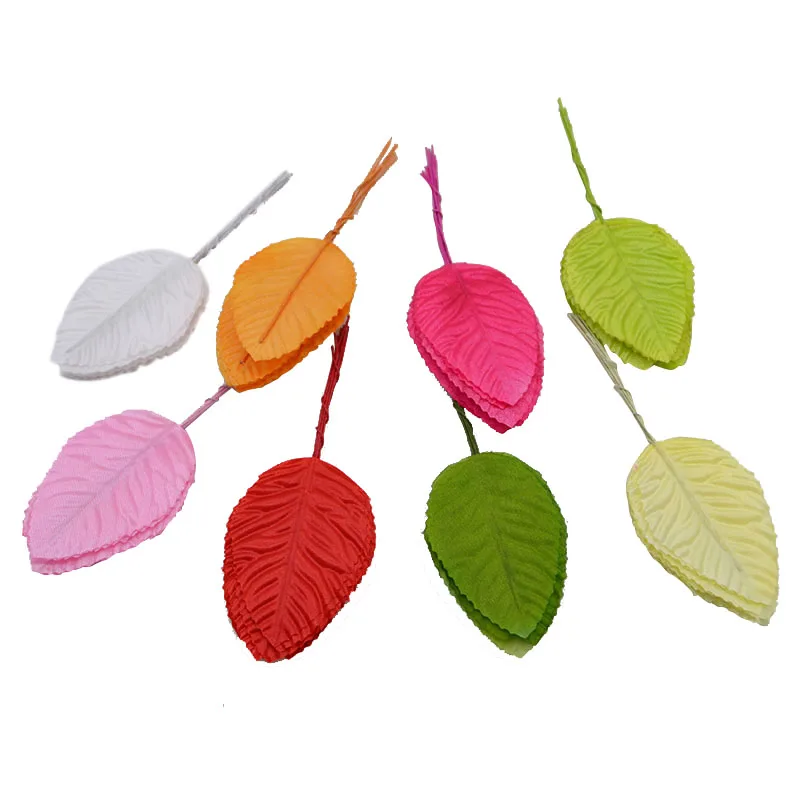 40 шт мини нейлоновый Шелковый лист форма Искусственные цветы листья для