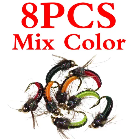 8pcs #12 Hot Sale Brass Bead Head Sinking Rast
