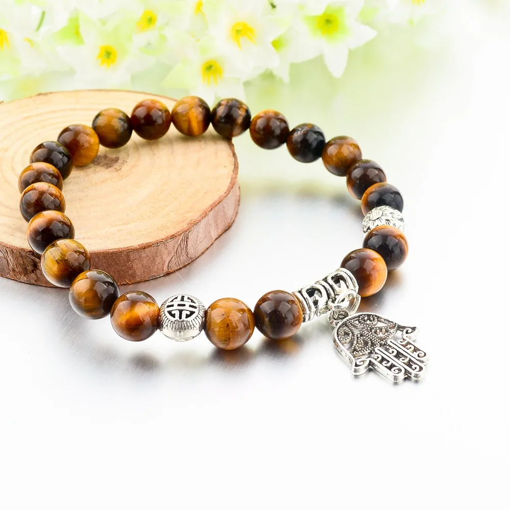 Браслеты подвески CHICVIE с натуральным камнем тигровый глаз браслеты для женщин и
