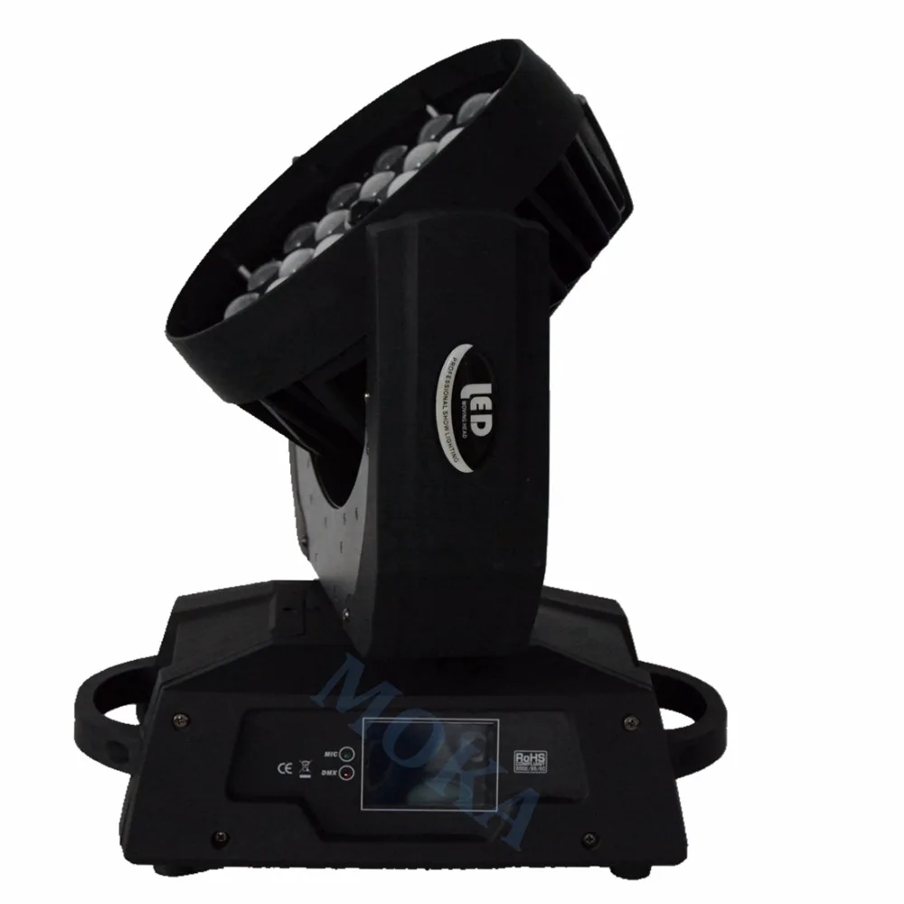 2 шт./лот 320 Вт Led Wash Zoom сценическая движущаяся головка 36*18 свет 6 в 1 RGBWY УФ Звук Авто