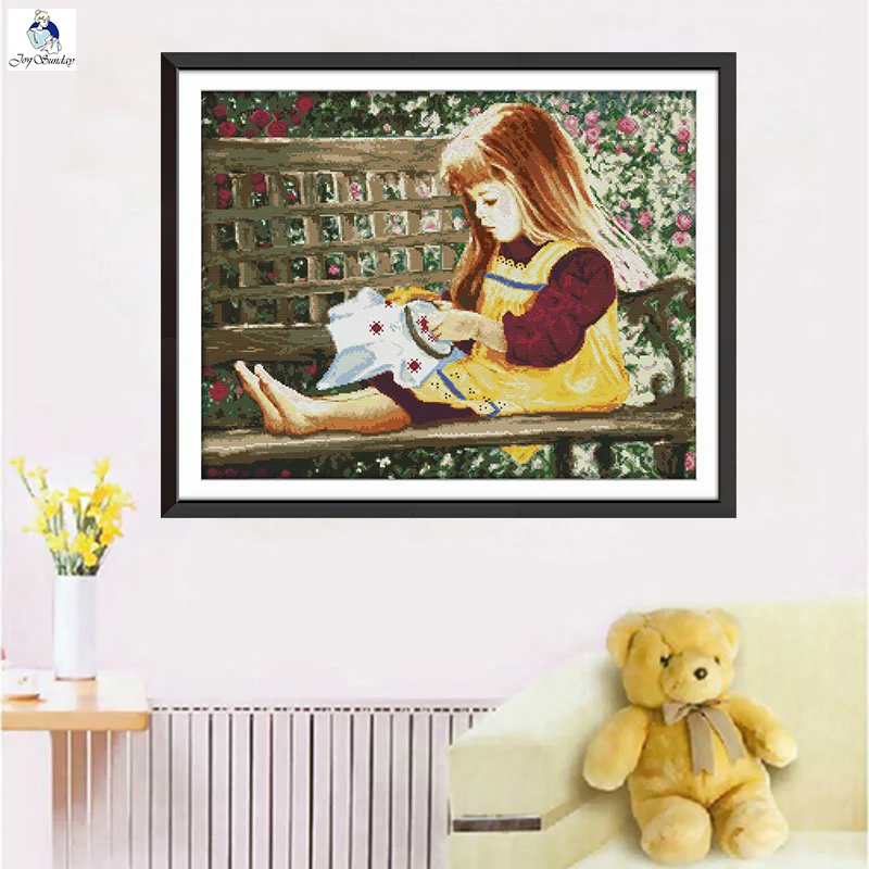 Вышивка крестиком JoySunday наборы вышивка девушка мама ребенок дочь фигурка 14CT 11CT