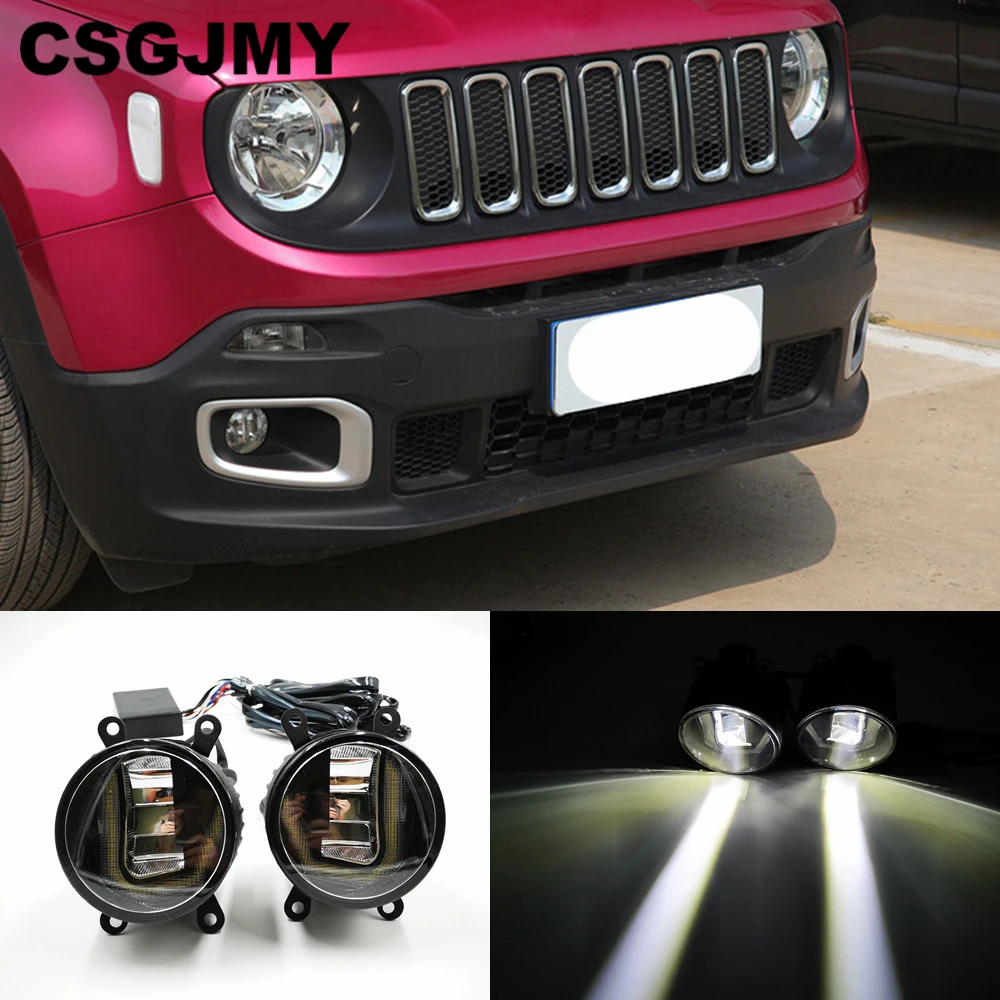 3 в 1 функции авто светодиодный для Jeep Renegade 2016 2017 2018 DRL Дневной светильник