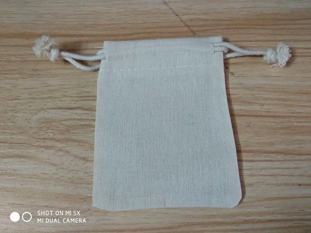 100pcs High quality cotton drawstring jewelry bags custom 5*7 inch gift bags for gift jewelry packaging,ePacket shipping include