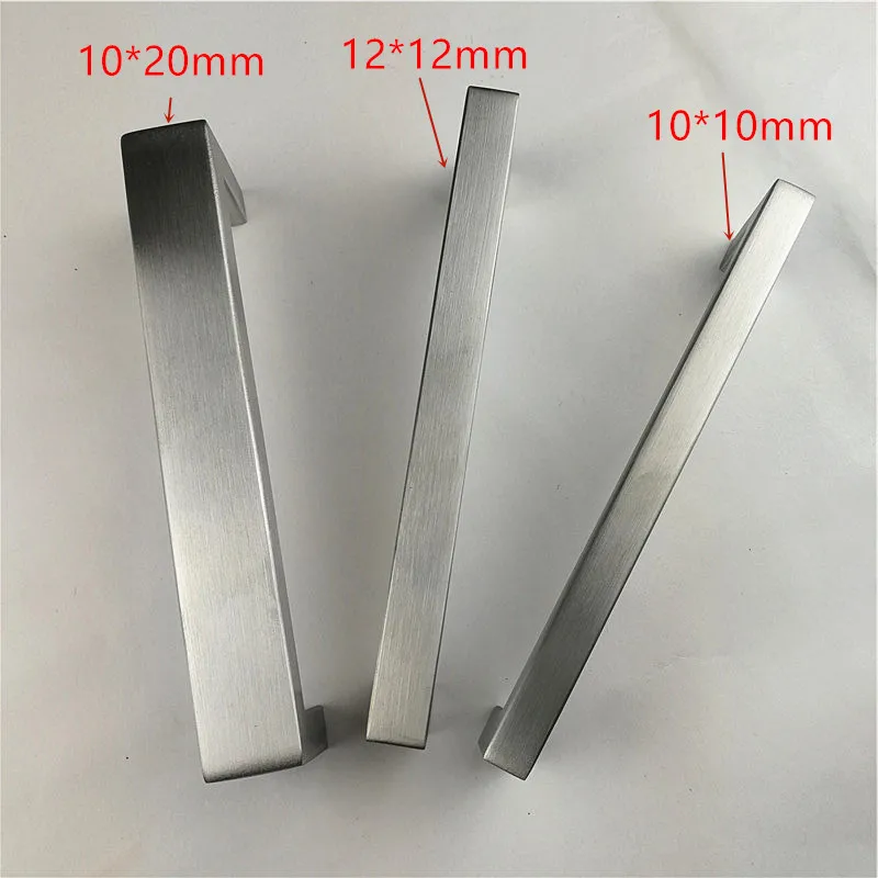 Квадратный Нержавеющая сталь матовый Кухня ручка дверного шкафа тянуть ручки 2