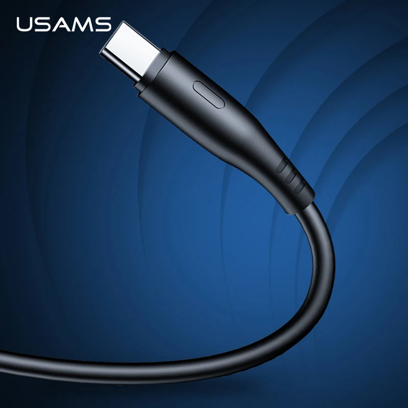 Кабель type-C для samsung, Xiaomi, huawei, USAMS, USB C, кабель 2A, быстрая зарядка, кабели для мобильных телефонов, круглый кабель USB type-C для синхронизации данных