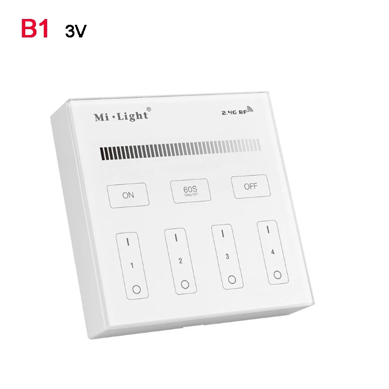 B1 3V MiBOXER Светодиодная лента 2,4G Одноцветный пульт дистанционного управления 4 зоны яркость умная сенсорная панель WiFi iBox умный контроллер FUT036/iBox1/iBox2/B1 - Цвет: B1 3V