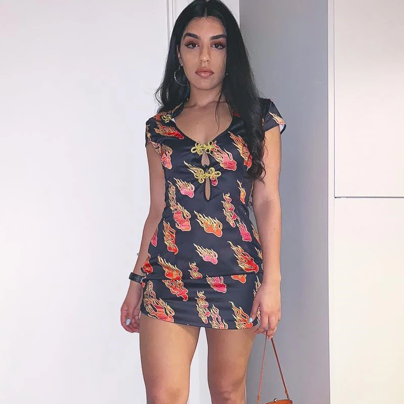 Винтажное платье Cheongsam с коротким рукавом сексуальное 2019 летние женские модные
