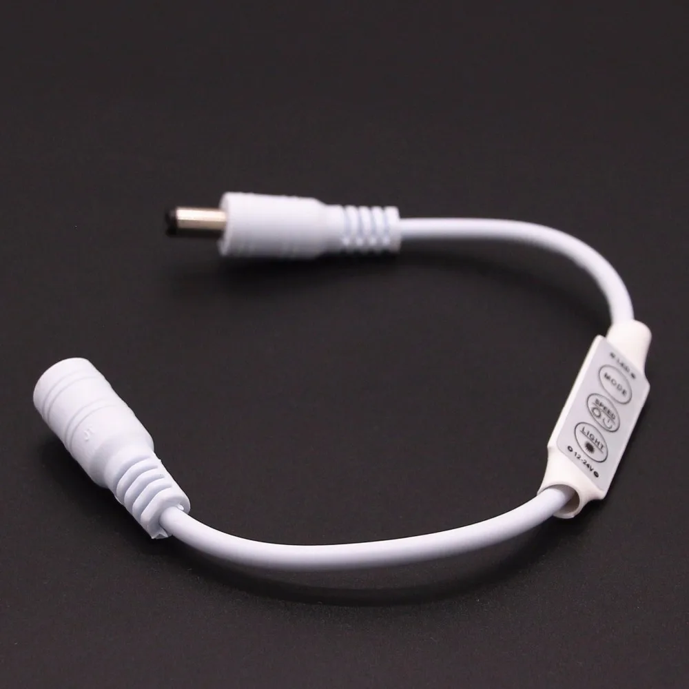 DC 12 В-24 В светодио дный контроллер мини 3Key с мужские и женские для SMD 5050 5630 2835 один