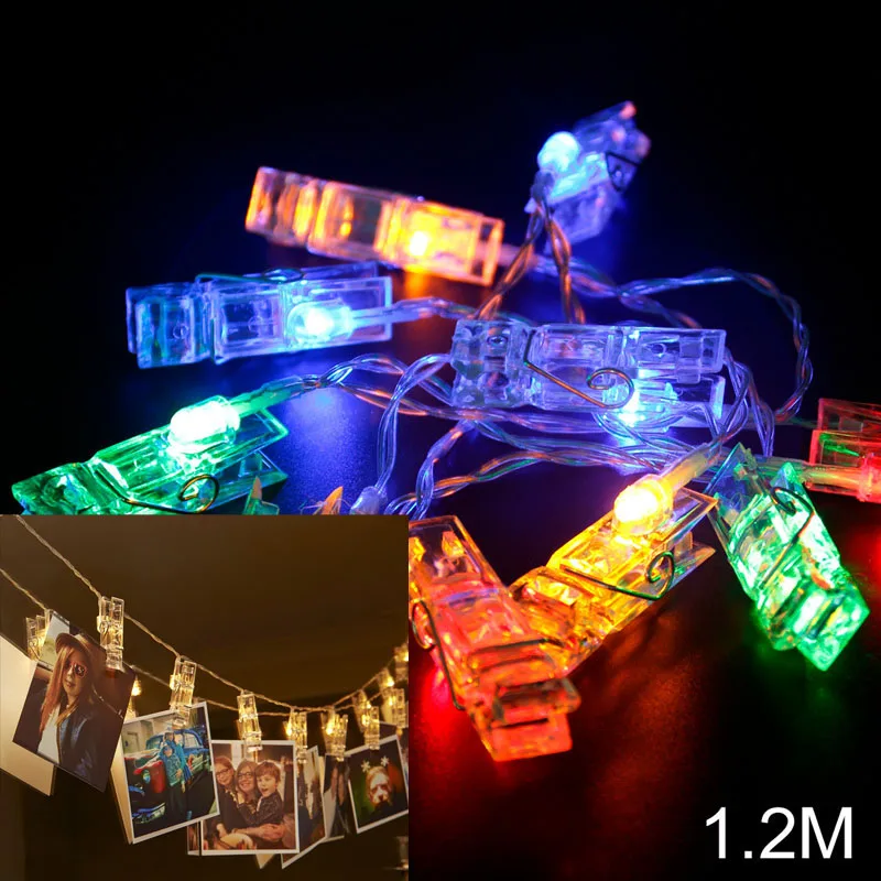 10 LED clip colors QIFU 1st День Рождения украшения Детские сувениры первый день рождения баннер флаг один год овсянка гирлянда Baby Shower декор для мальчиков и девочек - Цвет: 10 LED clip colors