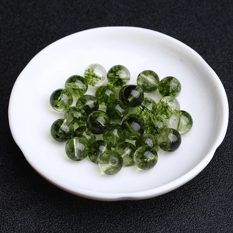 Зеленые Бусины в форме цветка с кристаллами россыпью полу-готовые изделия сделай