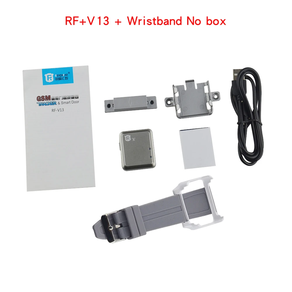 No box(Wristband) Многофункциональный отслеживающий локатор, портативный мини-размер, GSM трекер, RF-V13, датчик шума, сигнализация, открытая/Закрытая дверь, сигнализация, длительное время в режиме ожидания - Цвет: No box(Wristband)