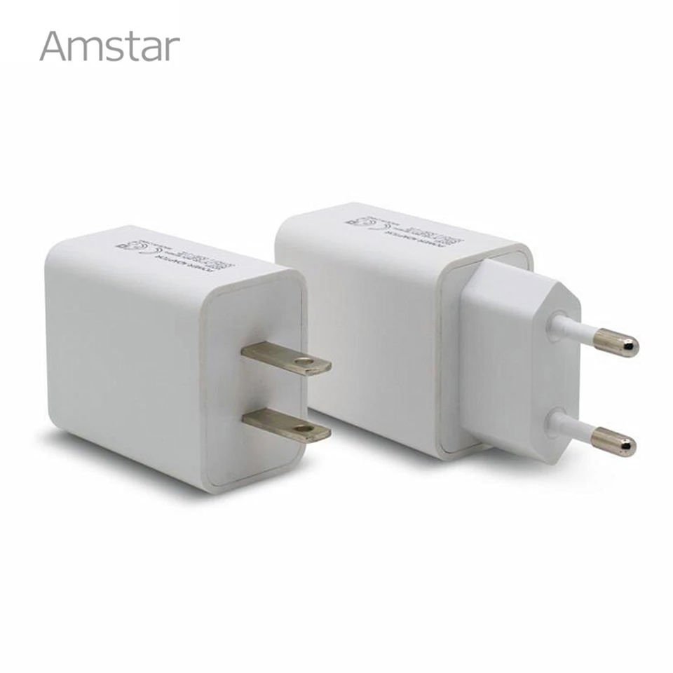 Amstar Dual USB Автомобильное зарядное устройство 5V 2.1A настенный адаптер для iPhone
