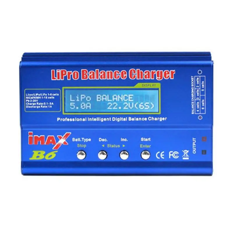ALLOET iMAX B6 80 Вт 6A для RC вертолета зарядное устройство Lipo NiMh Li-Ion Ni-Cd ЖК-цифровой RC Баланс Зарядное устройство Dis зарядное устройство