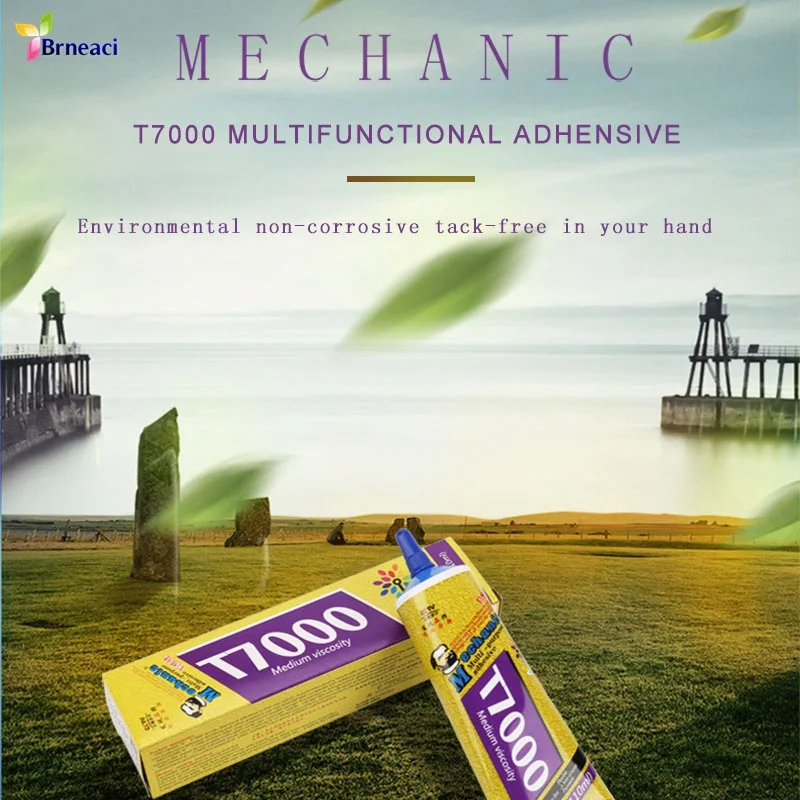 MECHANIC T7000 клей шприц черный вязкий жидкий экологический для чехол на заднюю панель