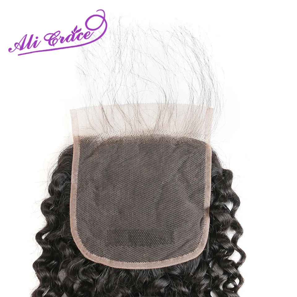 Али Грация перуанские человеческие волосы кудрявые 5*5 швейцарские кружева
