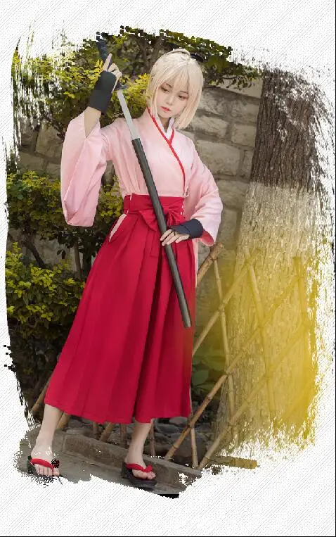 Fate Grand Order Sakura Saber Cosplay Artoria Pendragon Аниме Костюм Stay Night Cosplay| |