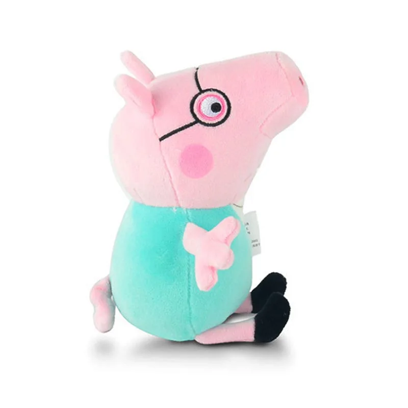 Daddy Pig 19cm 19 см оригинальная плюшевая игрушка Свинка Пеппа, друг, Джордж, кролик, овечка, собака, слон, Мультяшные плюшевые игрушки, подарок на день рождения для мальчика и девочки - Цвет: Daddy Pig 19cm