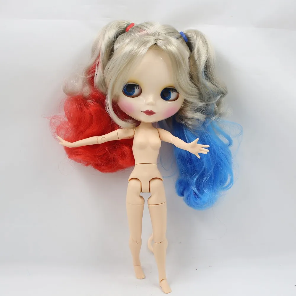 Ледяной обнаженный завод Blyth кукла Харли Куинн No.260BL3167/1061/6208 красный синий микс светлые золотые волосы белая кожа шарнир тело Neo