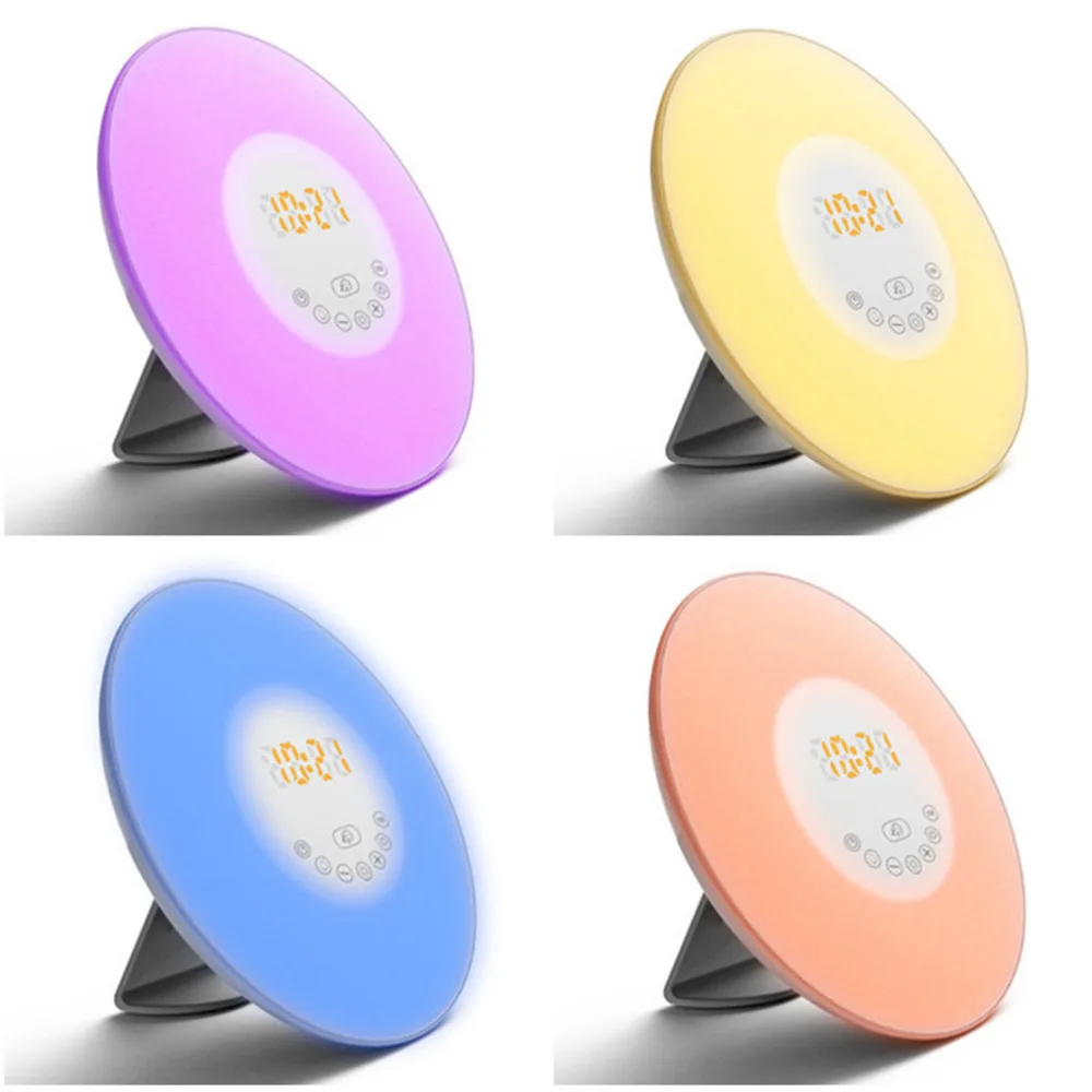 Творческий RGB Восход моделирование будильник Light Touch индукции цифровой